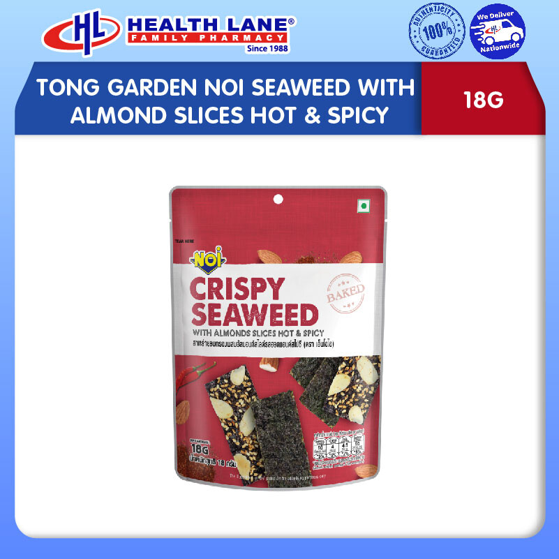TONG GARDEN NOI SEAWEED DENGAN ALMOND SLICES HOT & SPICY 18G